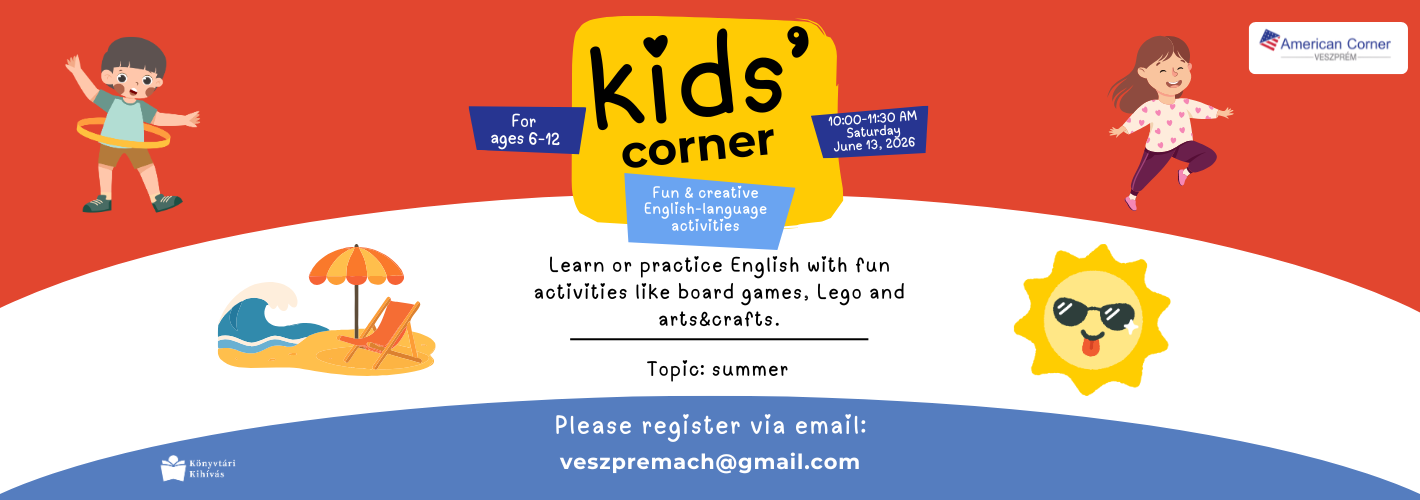 Kids corner_Join us for a fun morning, where kids can learn or practice the English language with fun activities 